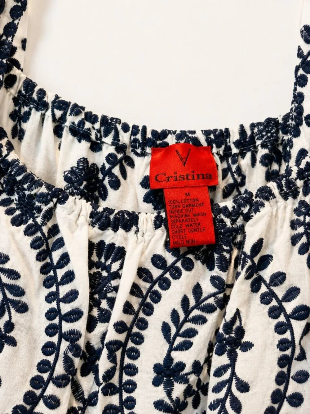 Cristina Embroidered Off-the-Shoulder Blouse Size M - Picture 3 of 3